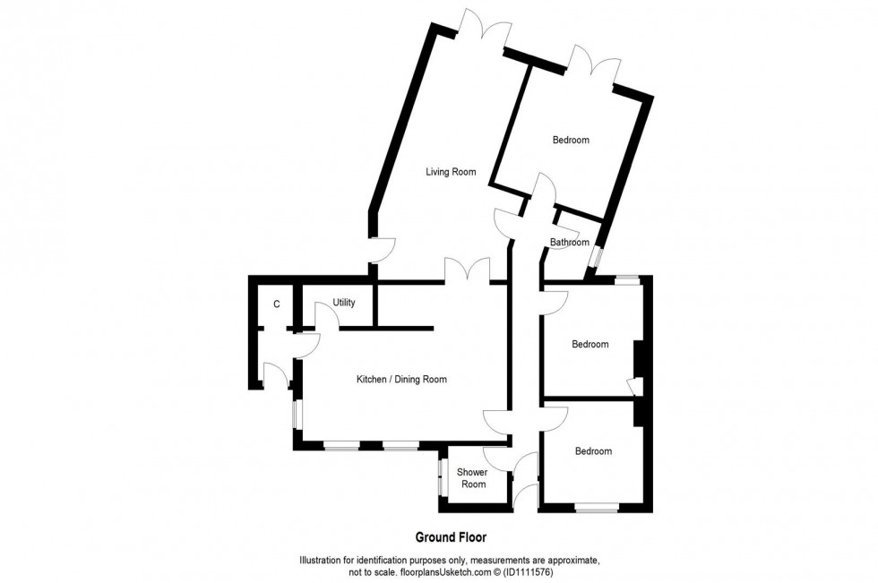 Floorplan for Roadmans Cottage, Cadham Conservation Village, Glenrothes