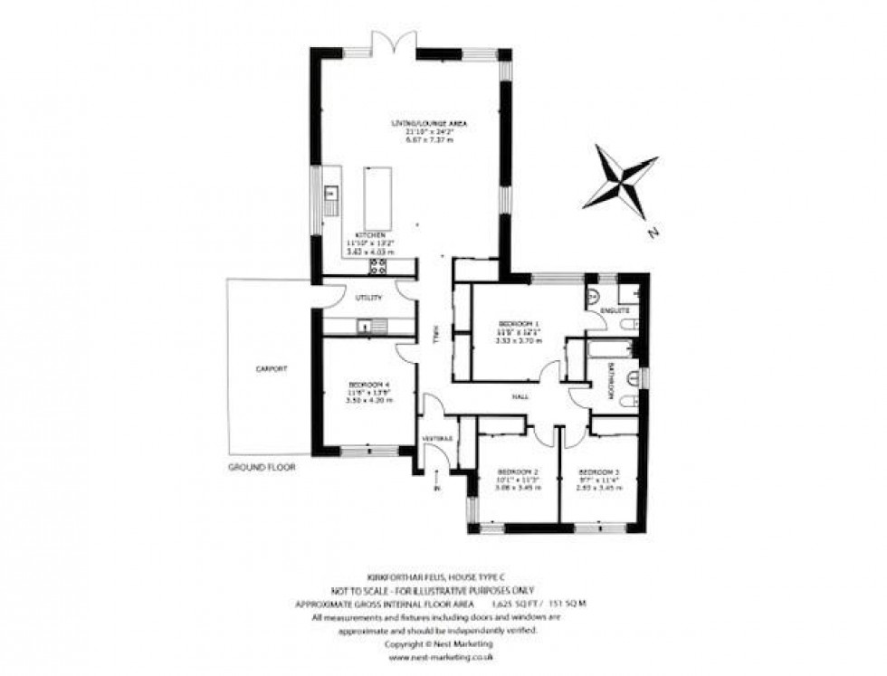 Floorplan for Plot 4, Kirkforthar Feus, By Markinch