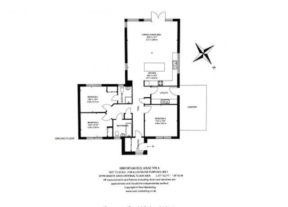 Floorplan for Plot 3, Kirkforthar Feus, By Markinch