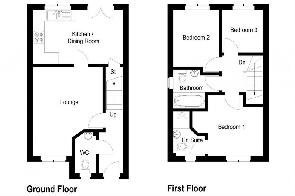 Floorplan for Rosslyn Avenue, Rosslyn Gait, Kirkcaldy