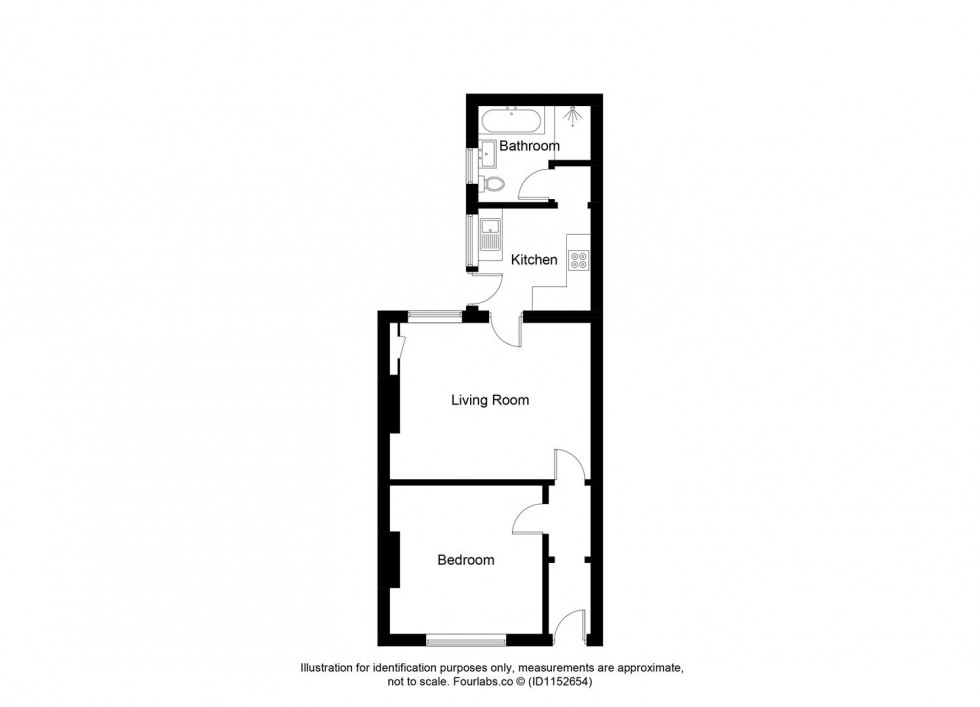 Floorplan for Denend Cottages, Dundonald, Cardenden, Lochgelly