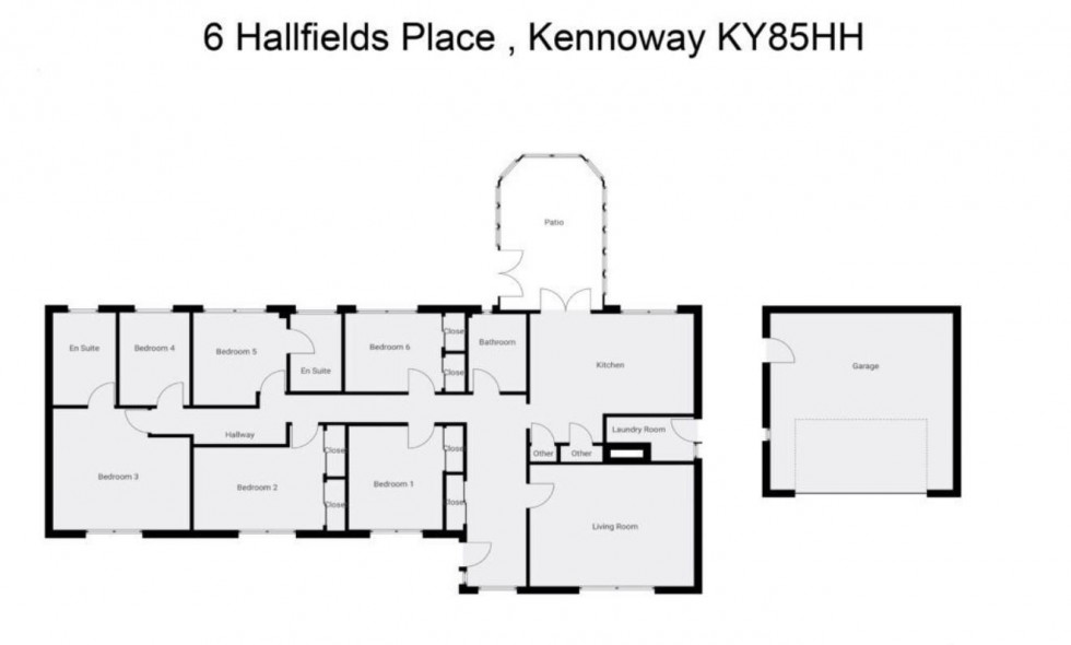 Floorplan for Hallfields Place, Kennoway, Leven