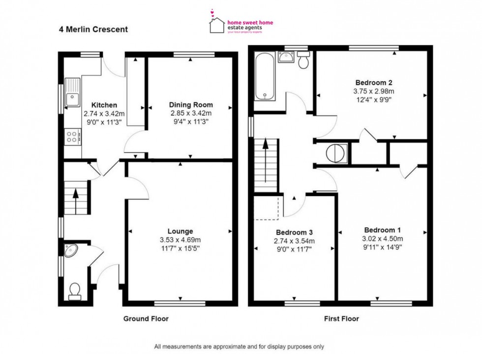 Floorplan for Merlin Crescent, Inverness