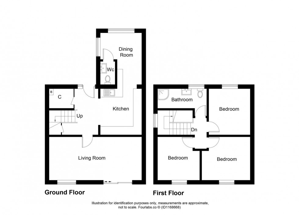 Floorplan for 324, Cluny Place, Pitteuchar, Glenrothes, Fife, KY7 4QY