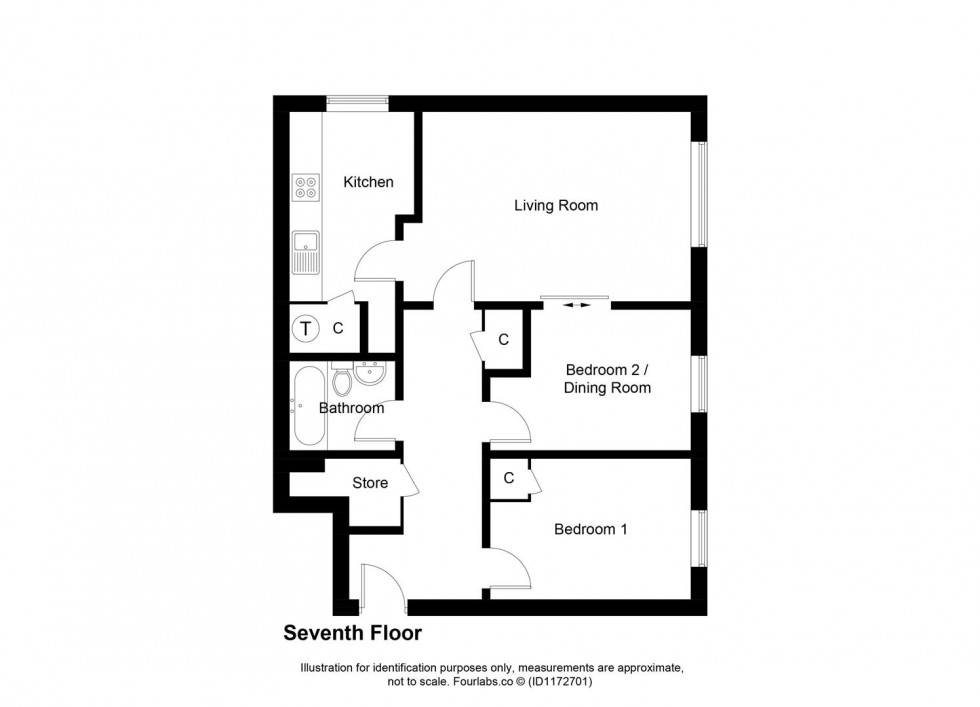 Floorplan for Raeburn Heights, South Parks, Glenrothes